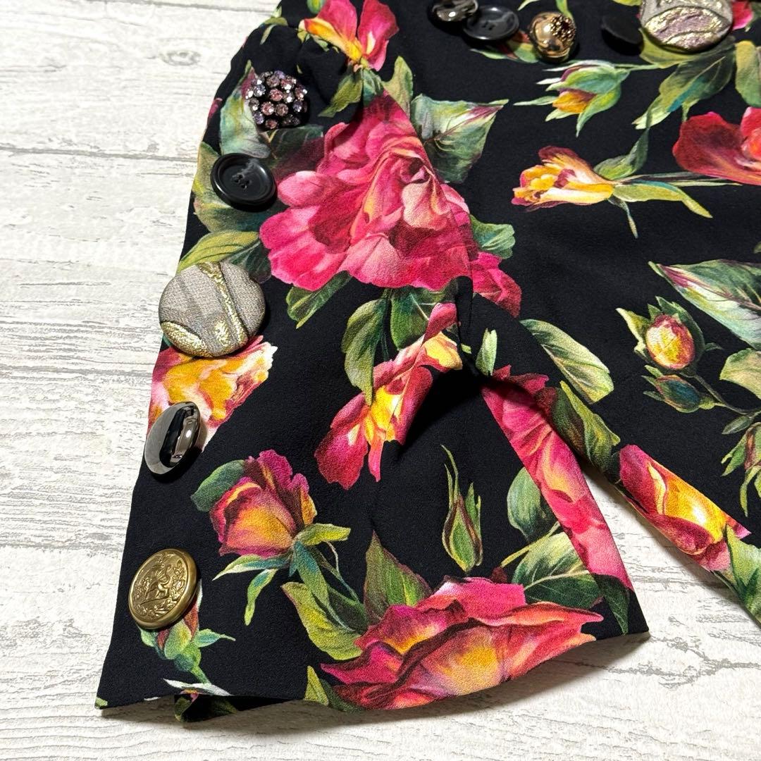 DOLCE&GABBANA ドルチェ&ガッバーナ 花柄 ローズ ワンピース S - メルカリ
