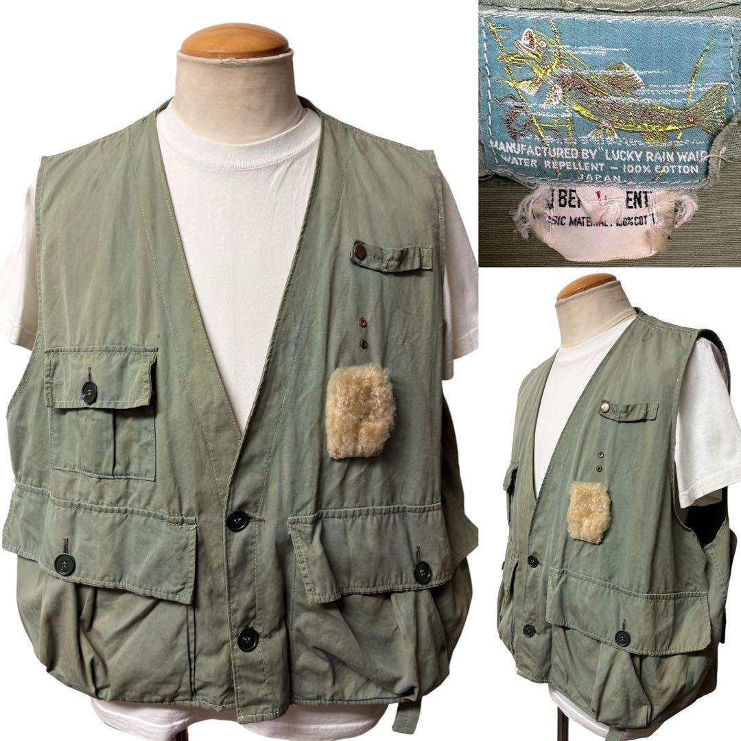 希少 1950s ビンテージ フィッシング ベスト L カーキ xpv - メルカリ