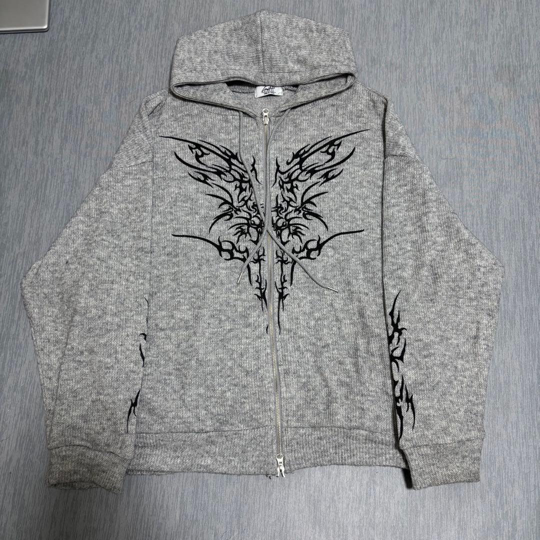 XU トライバル柄 ジップパーカー Y2K グランジ - メルカリ