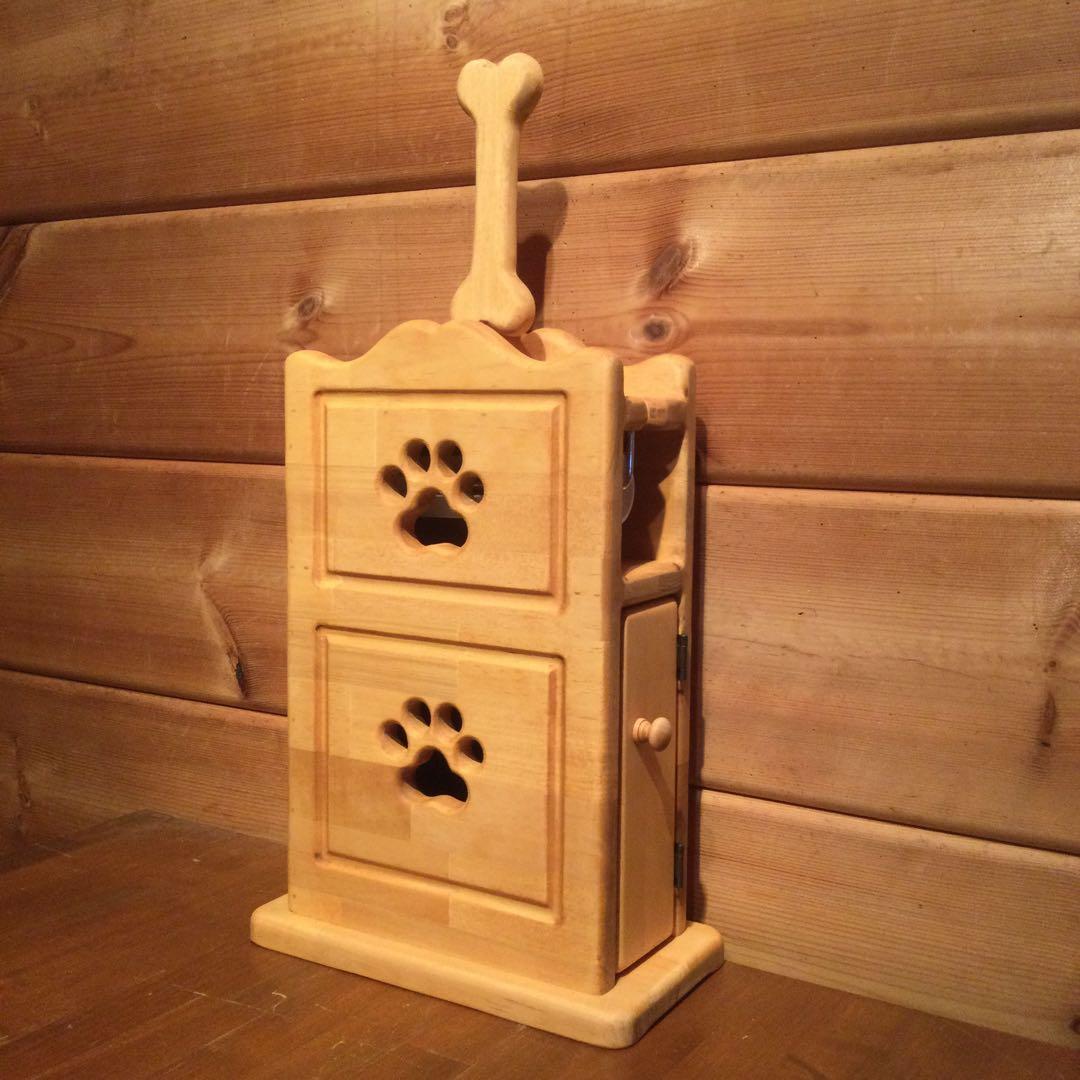 アメリカンカントリー家具 カントリーハート 収納付きコロコロスタンド