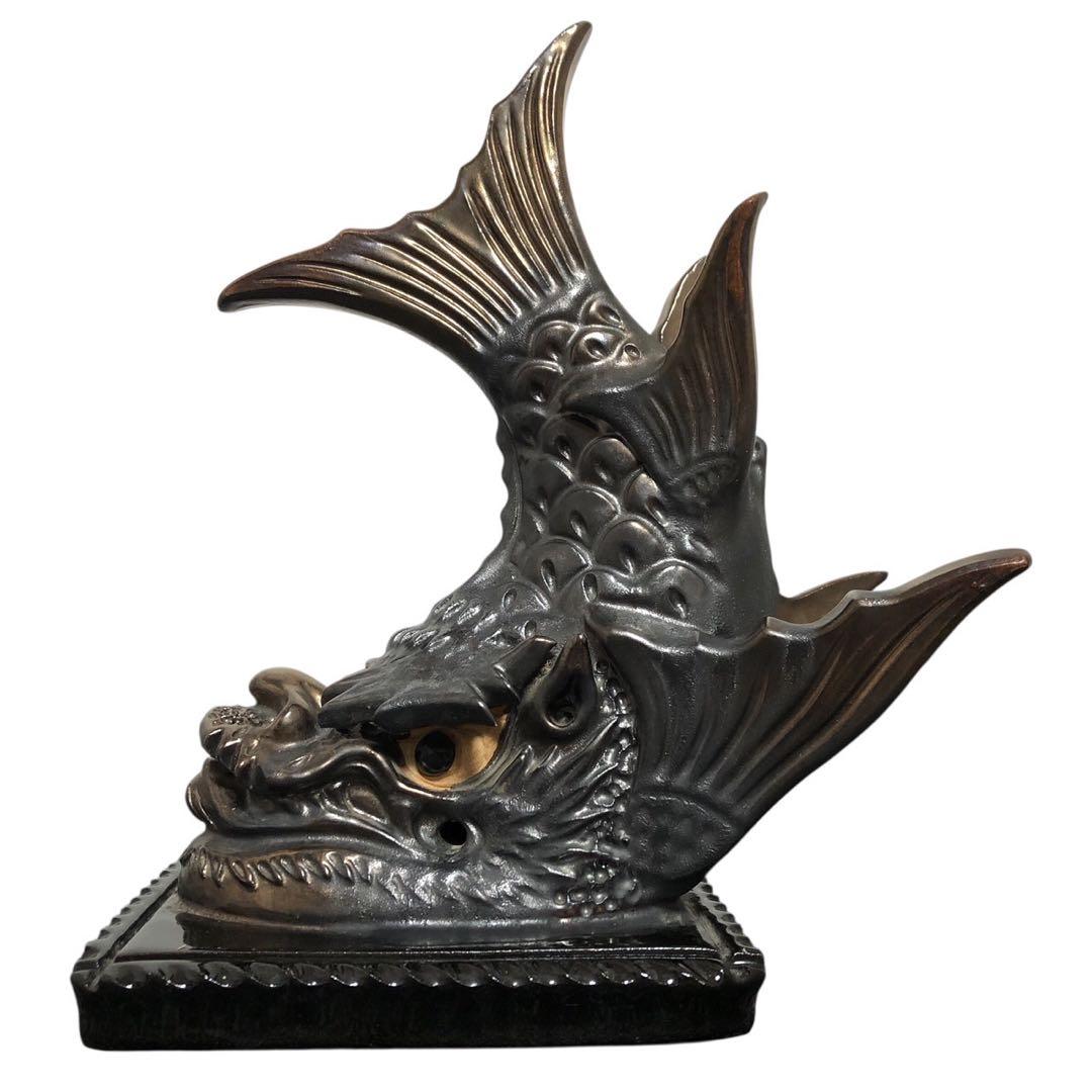 シャチホコ 鯱鉾 龍 置物 魔除 瓦 鬼瓦 古民家 縁起物 厄除け - メルカリ