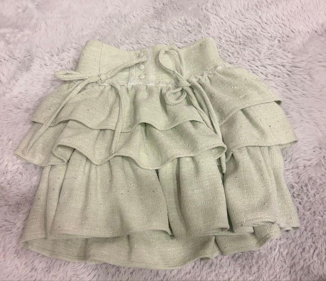 kさん専用】 HONEY MEW ツイードティアードフリルスカート - メルカリ