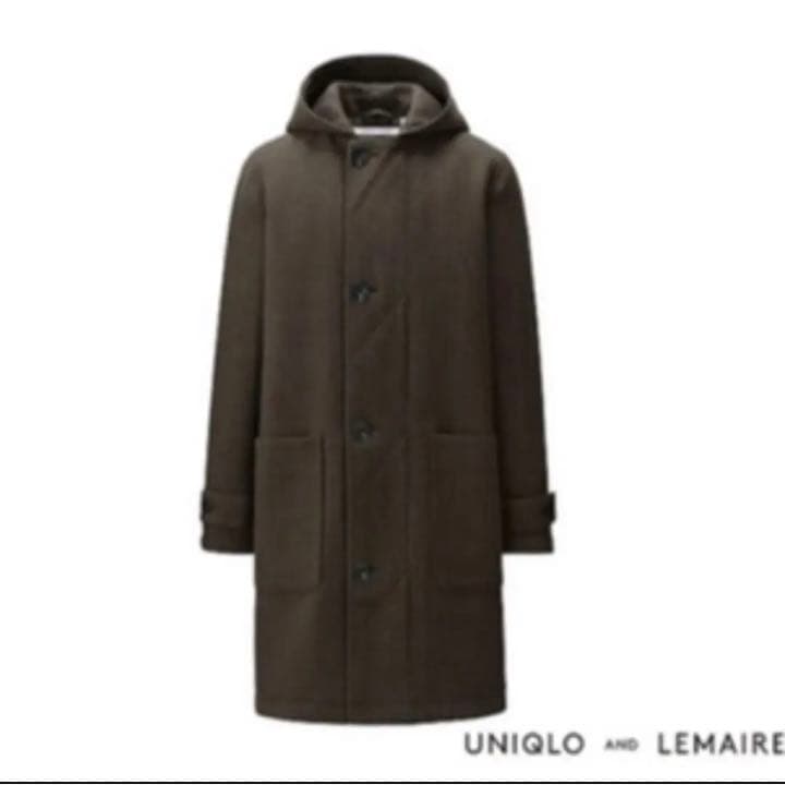 初代UNIQLOU×ルメールウールブレンドダッフルコート2015ダークグリーン