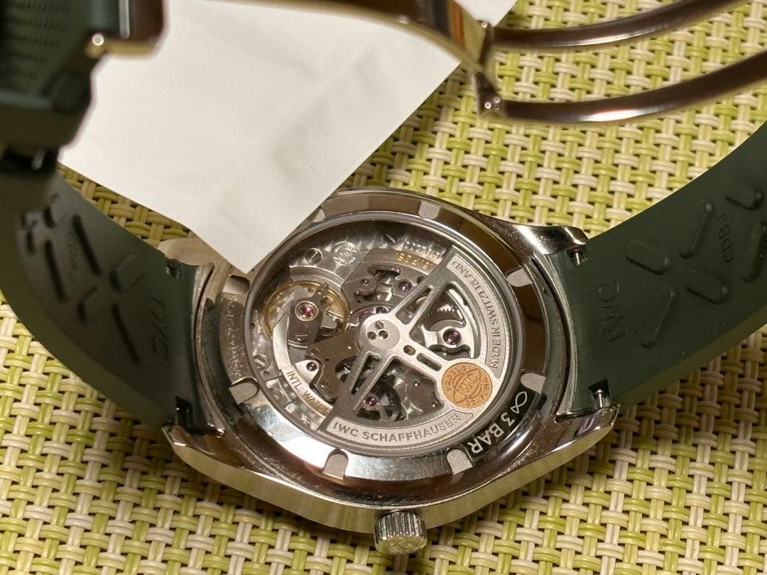 IWC純正ラバーベルト オリーブグリーン ポルトギーゼ オートマティック