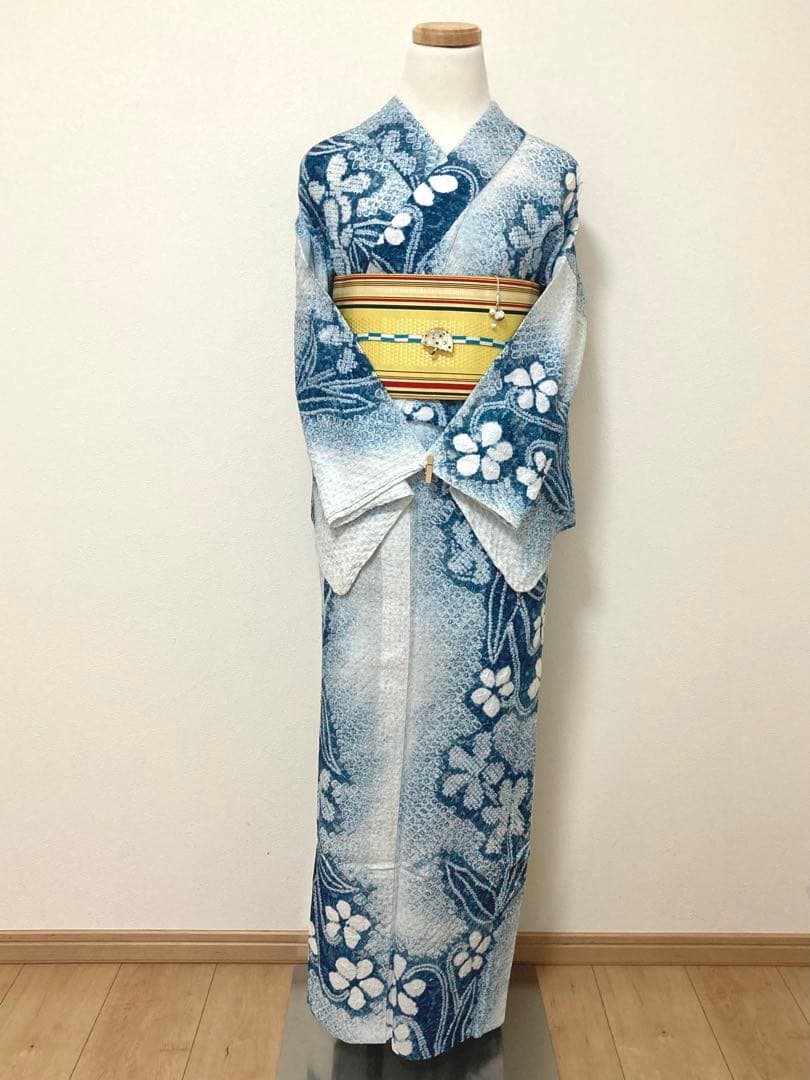 有松絞り 浴衣 スミレ 裄66.5cm 美品 - メルカリ