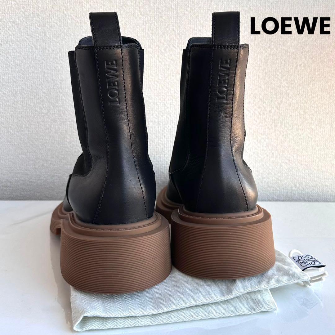 LOEWE ロエベ サイドゴアブーツ チェルシーアンクルブーツ 厚底 40極美