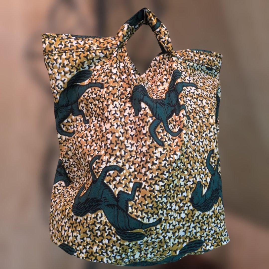 アフリカンがま口オーダーページ アフリカ布馬柄