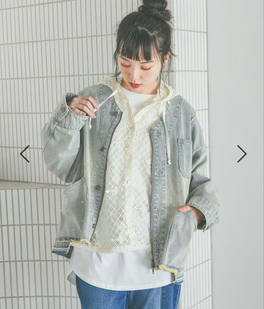 ニコアンド ［NKJ 2026SS］エンジニアリメイクデニムジャケット