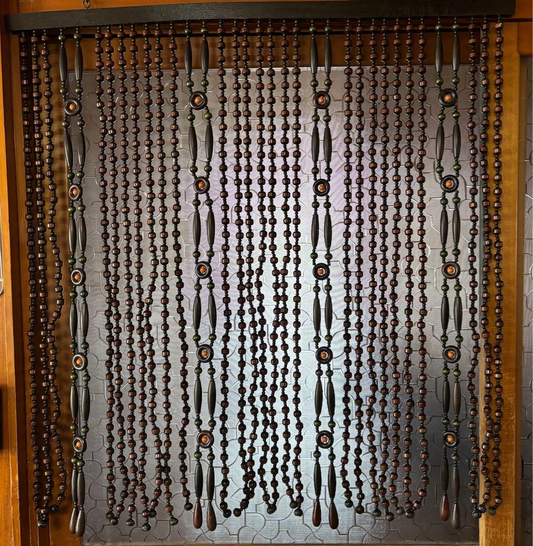 昭和レトロ⭐︎玉のれん玉すだれビンテージ - メルカリ