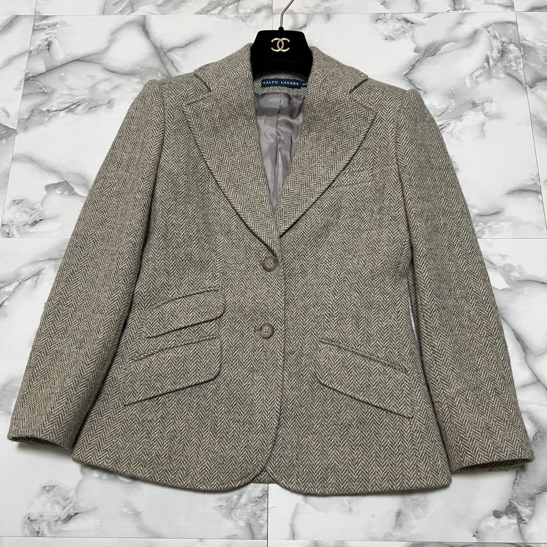 美品】ラルフローレン テーラードジャケット ヘリンボーン アルパカ混