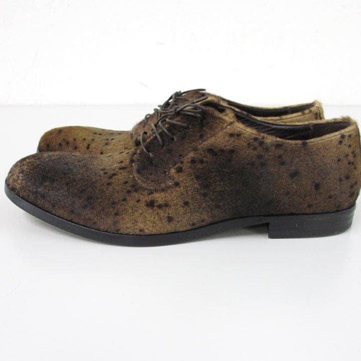 定価7,8万円の6割引マウロン新品未使用イタリア製アザラシ毛皮レザー靴