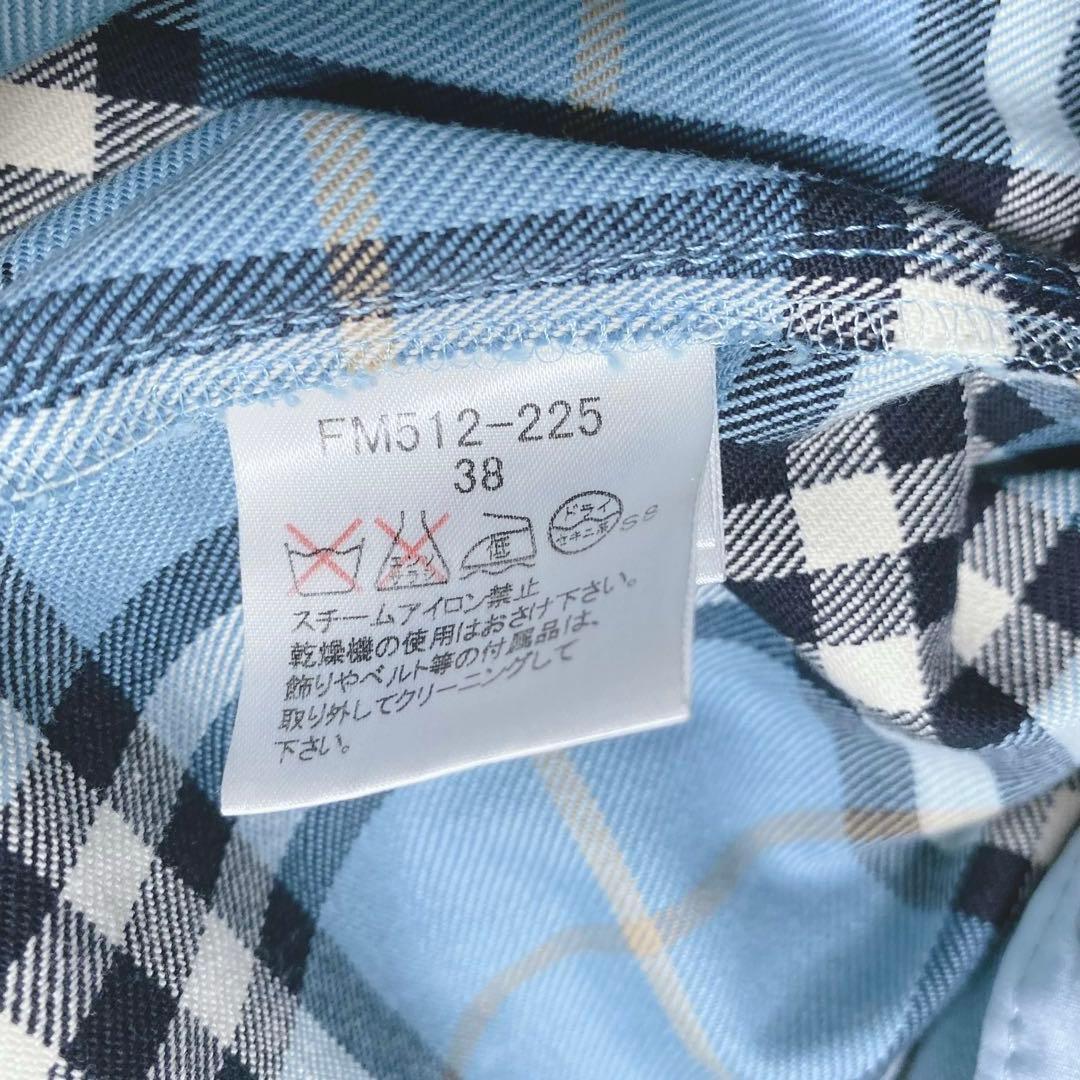 希少美品 バーバリーブルーレーベル ノバチェック シャツワンピース