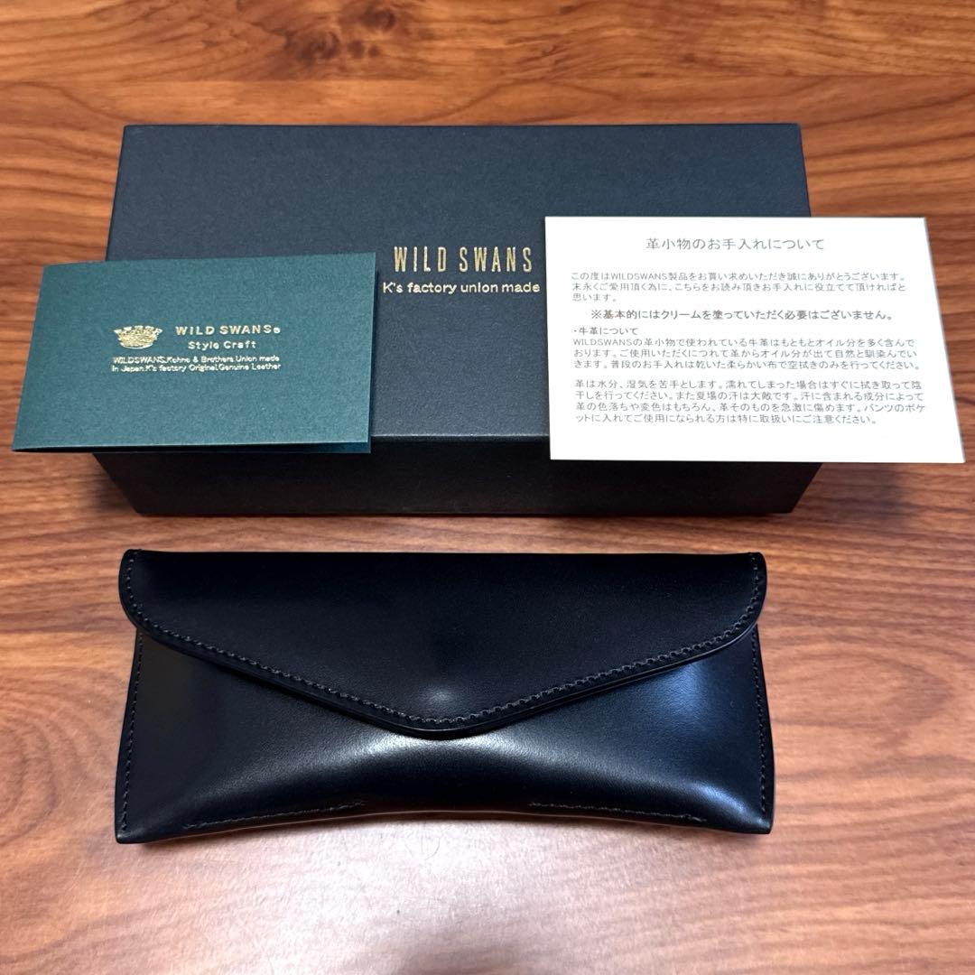 未使用 王冠ロゴ ワイルドスワンズ オプティカルケース メガネケース ブラック 未使用 王冠ロゴ ワイルドスワンズ オプティカルケース メガネケース