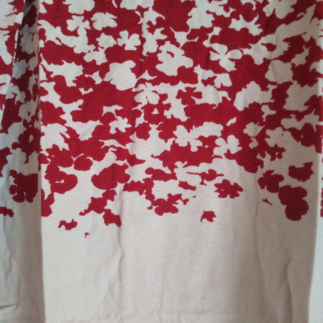 JURGEN LEHL 赤と淡いグレーの花柄チュニック 新品未使用♡