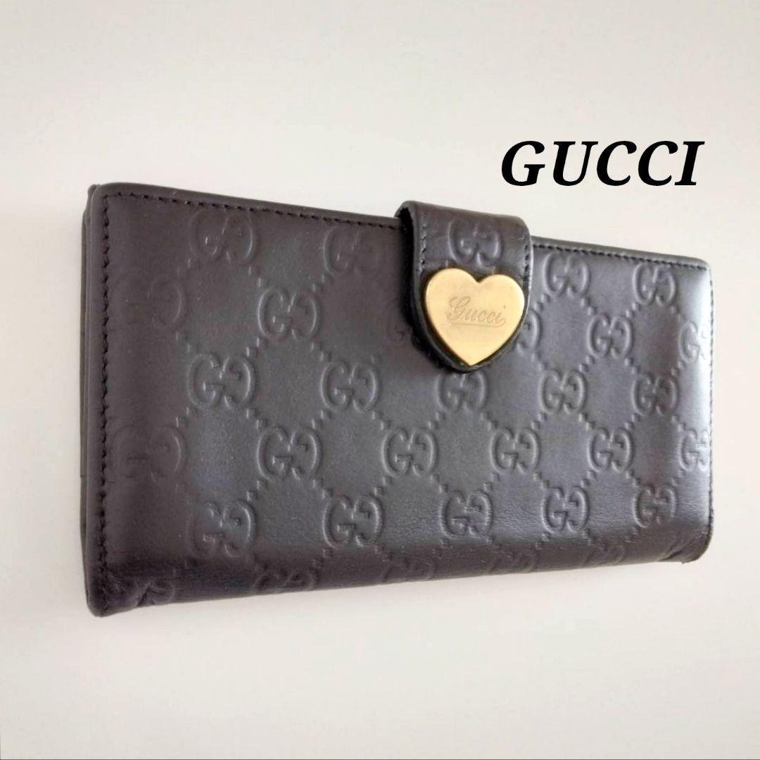 GUCCI グッチ シマ ラブリーハート 長財布 - メルカリ