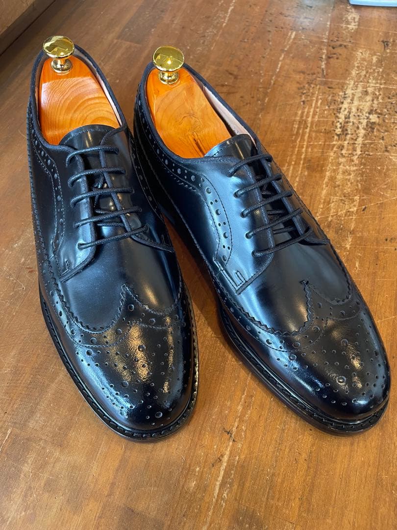 MURATA ORIGINAL9210776ウイングチップ黒鏡面本革27.5 - メルカリ