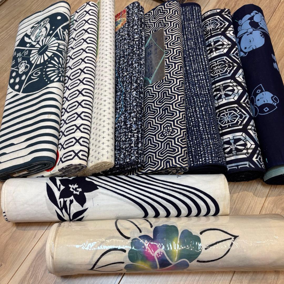 I格安 リメイク用 素材 まとめ売り 着物 和服 10点 本染 浴衣 反物 相撲