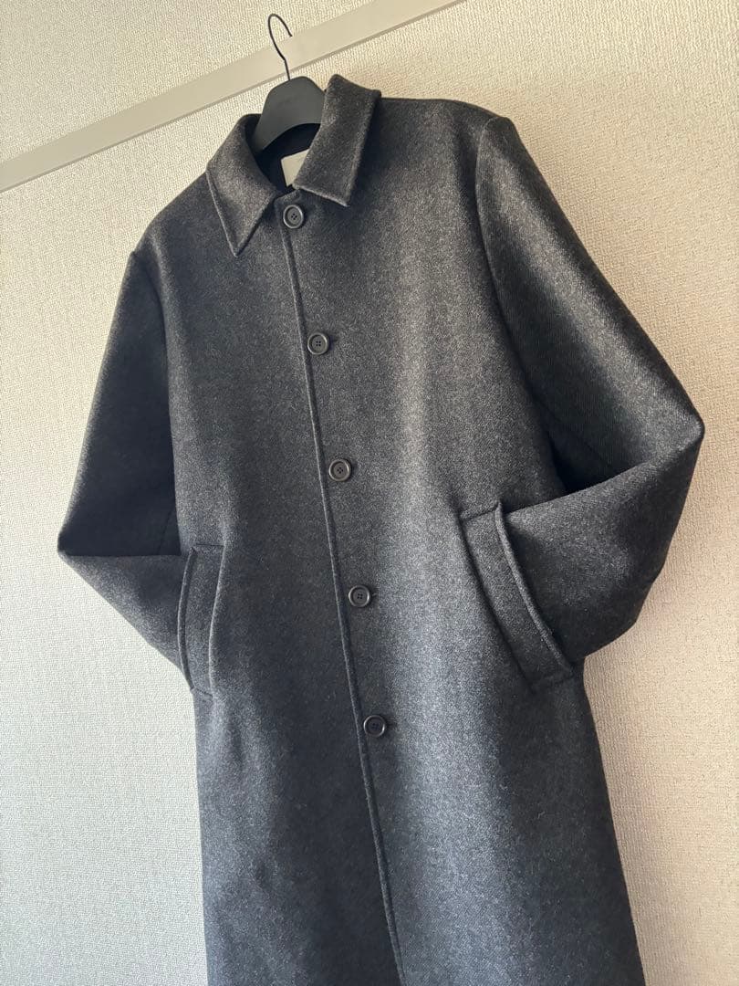 AMOMENTO ロングコート チャコール 韓国 - メルカリ