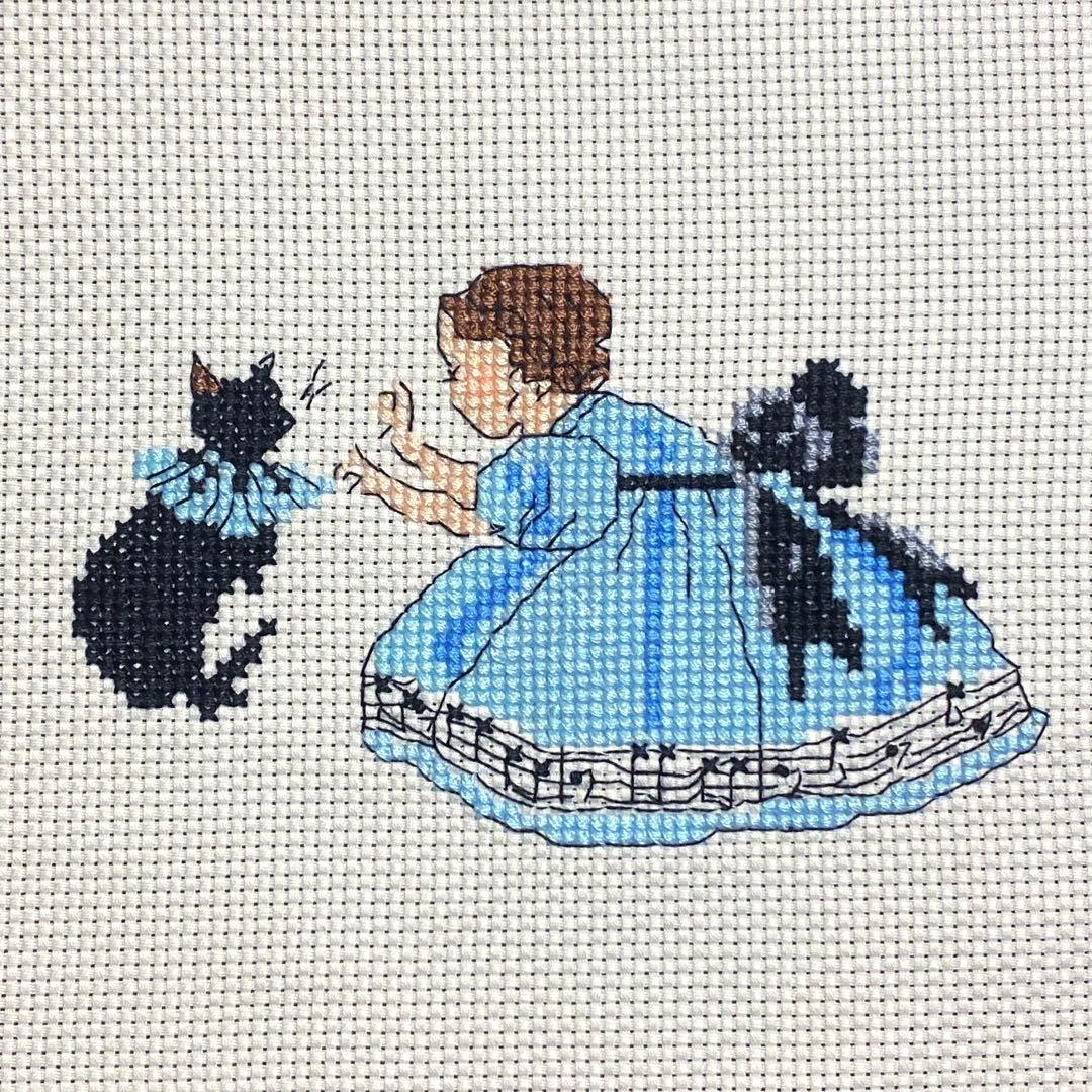 クロスステッチ ハンドメイド 完成品 くらはしれい 刺繍 - メルカリ