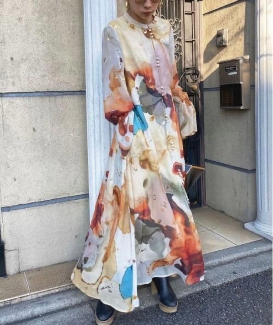 AMERI アメリ UNDRESSED AMELIA INK ART DRESS - メルカリ