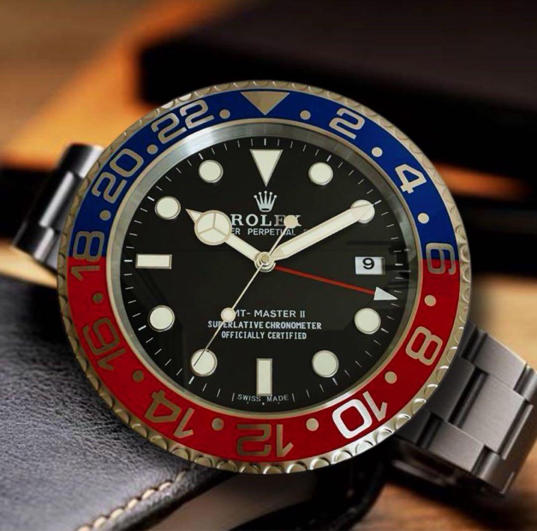 言い値でOKセール】GMTマスターII ペプシ掛け時計非売品-新品タグ付