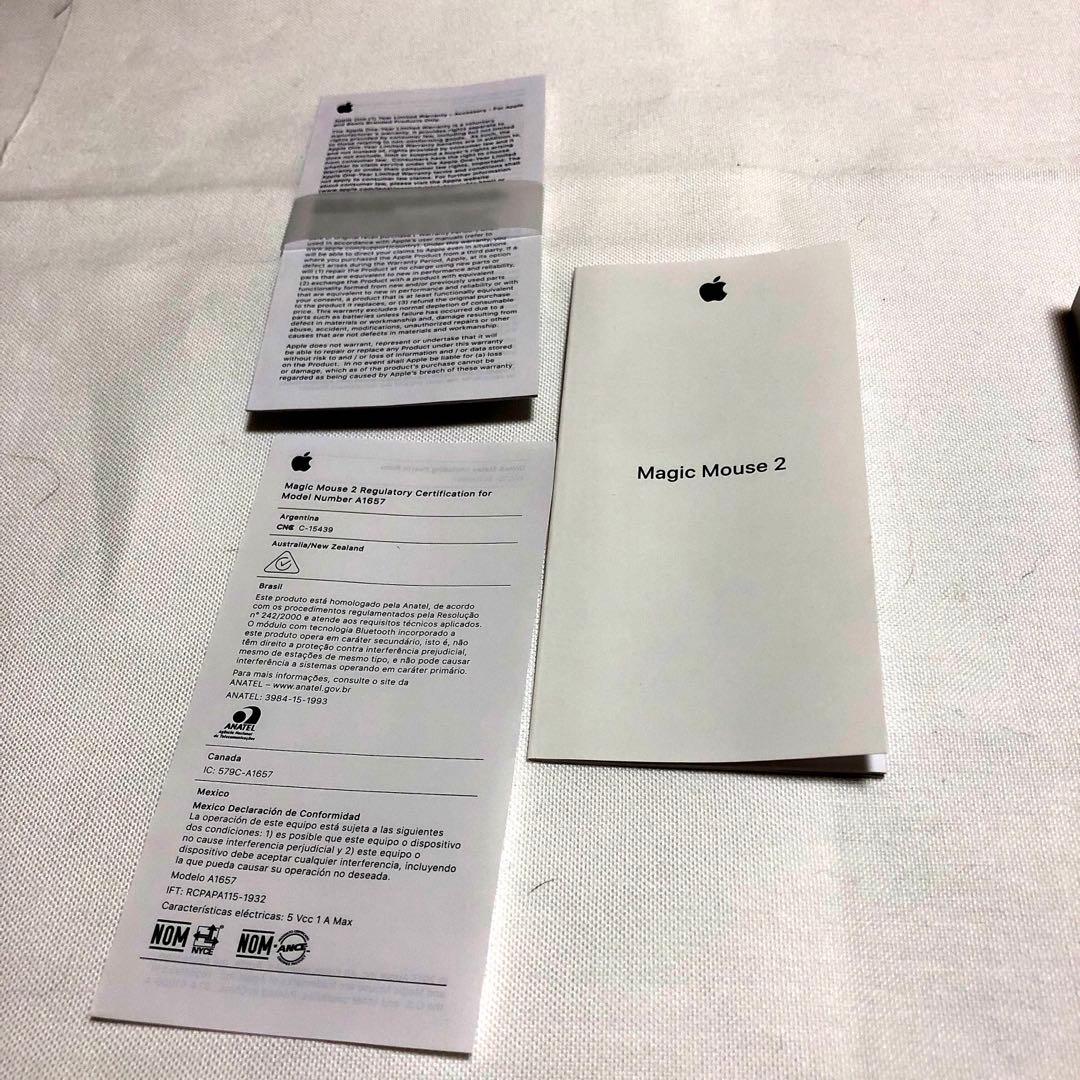 Apple Magic Mouse ホワイト USBケーブル、取扱説明書付き - メルカリ