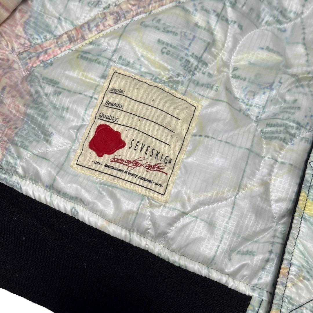 SEVESKIG MA-1 ボンバージャケット リバーシブル キルティング 総柄