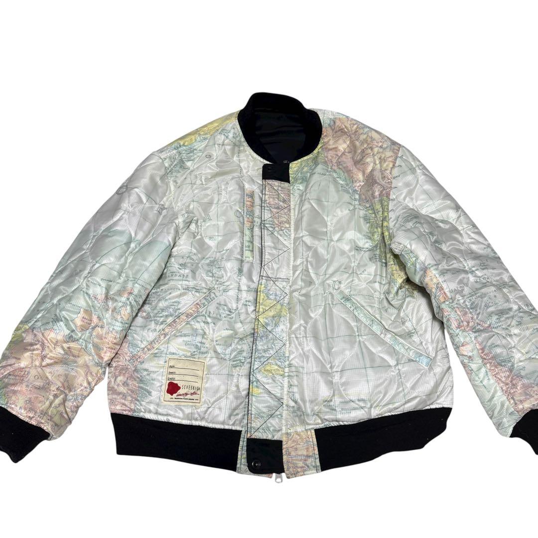 SEVESKIG MA-1 ボンバージャケット リバーシブル キルティング 総柄