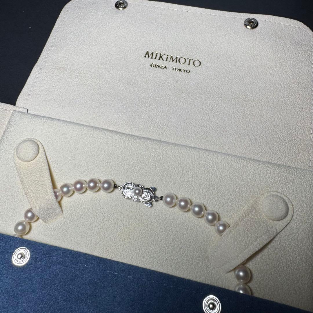 ミキモト 現行クラスプ Mチャーム あこや真珠 パール ネックレス 7mm