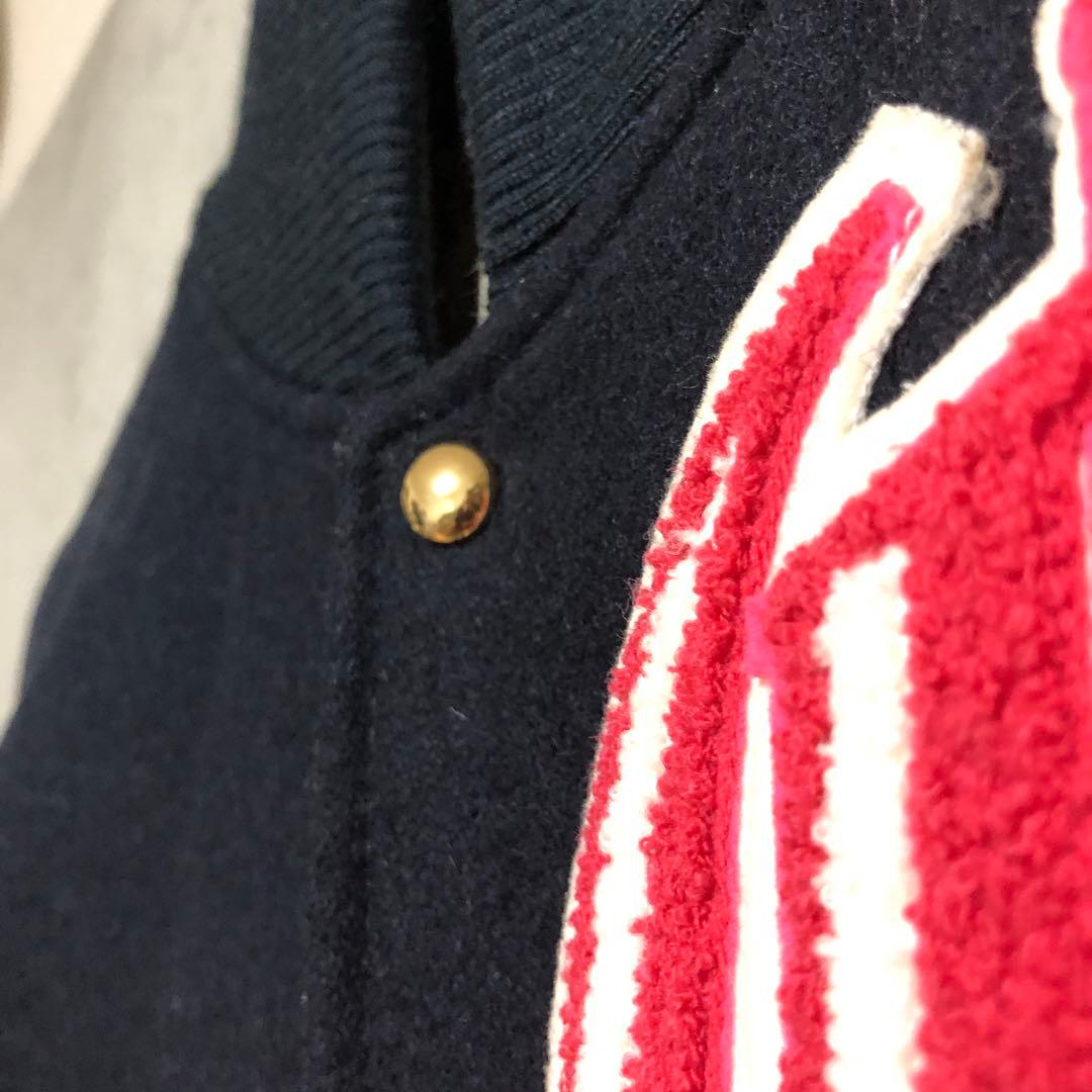 Q♡ レディース ラムレザー スタジャン ネイビー - メルカリ