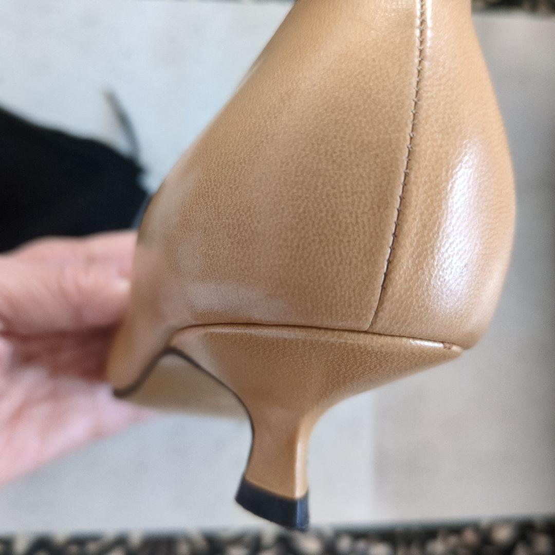 CHANEL フラワー装飾 ポインテッドトゥシューズ 35.5C