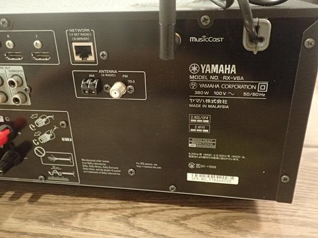 ヤマハ YAMAHA 7.1ch・AVアンプ RX-V6A 美品・快調・付属多数
