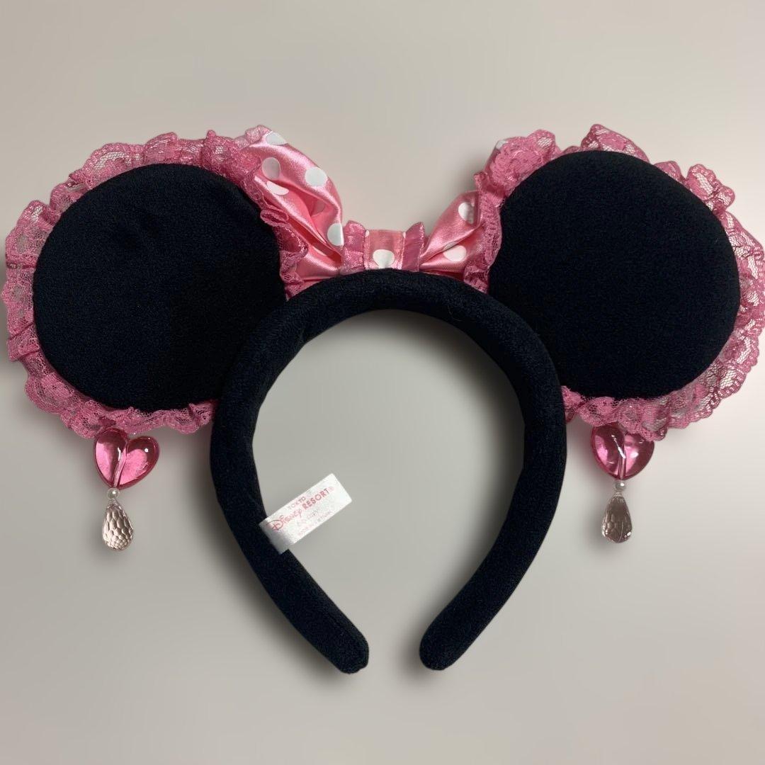 ミニー耳カチューシャ ピンク・黒 ディズニー JK レア♡ - メルカリ