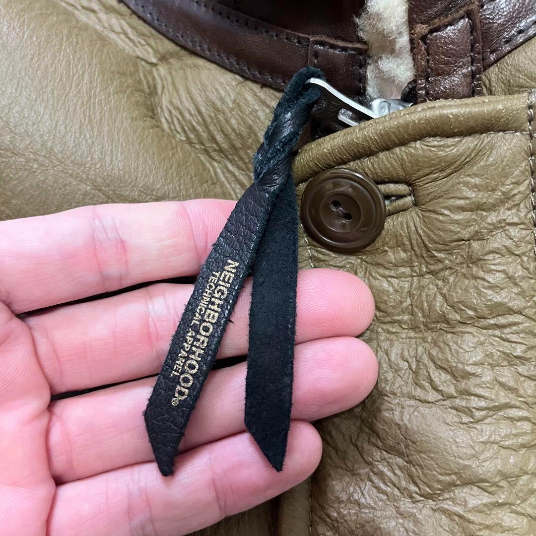 極美品 ネイバーフッド N-1D ムートン ディアスキン M ホース - メルカリ