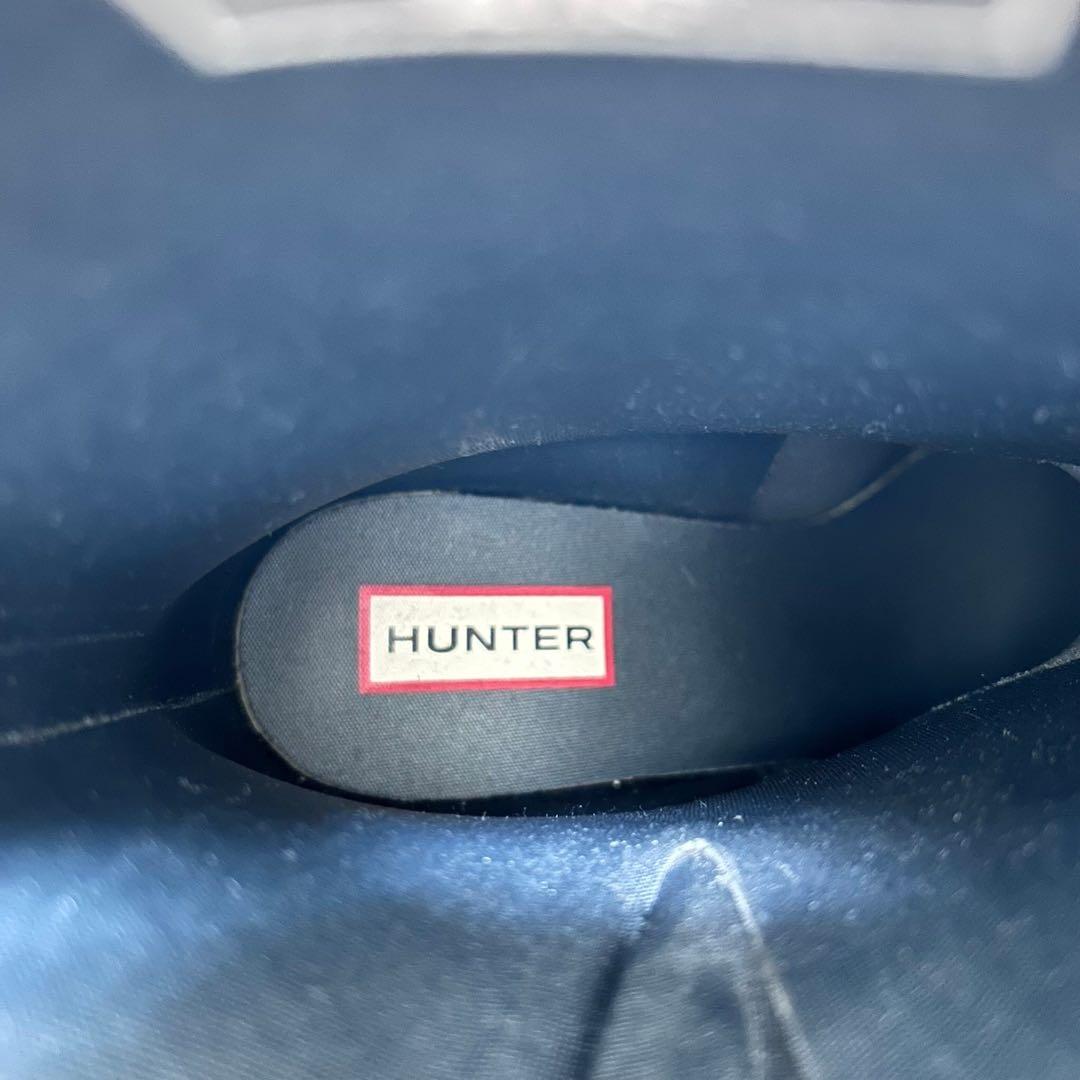 HUNTER】レインシューズ【24cm】ダークグレー ミドル丈 US7