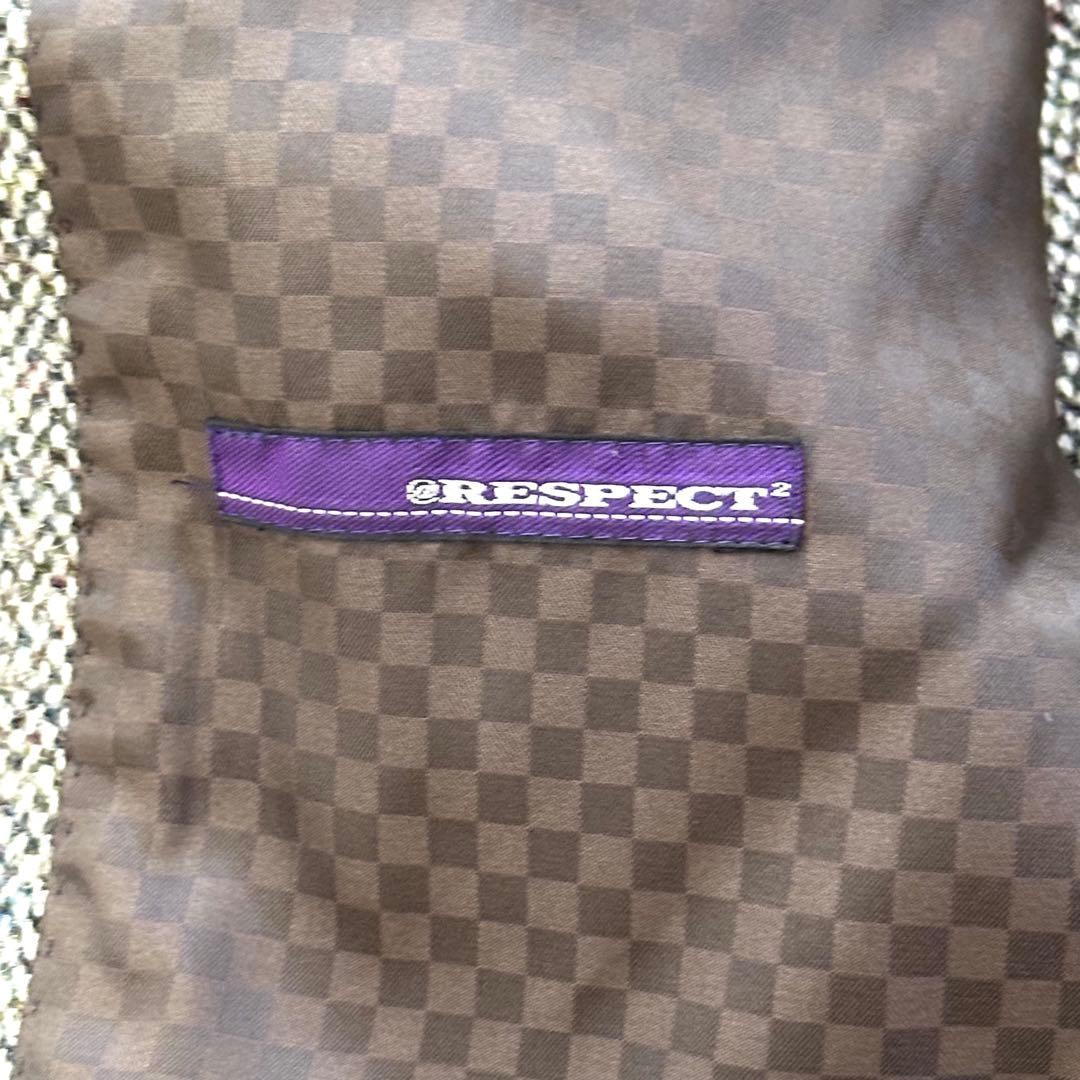 美品】ハリスツイード リスペクト テーラードジャケット 2B グレー系 L