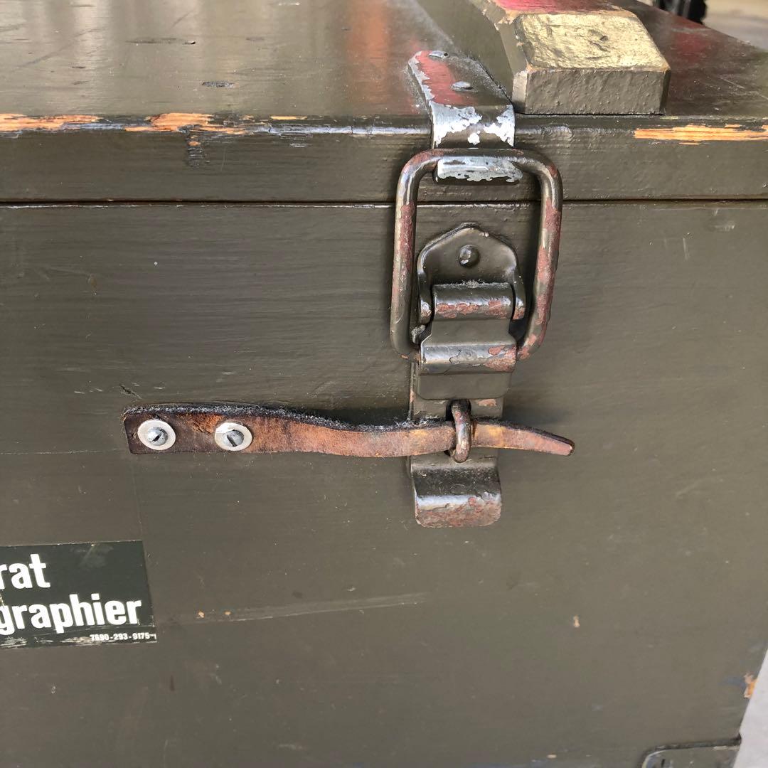 スイス軍 ミリタリー ボックス 木箱 60S 軍モノ 実物 ヴィンテージ