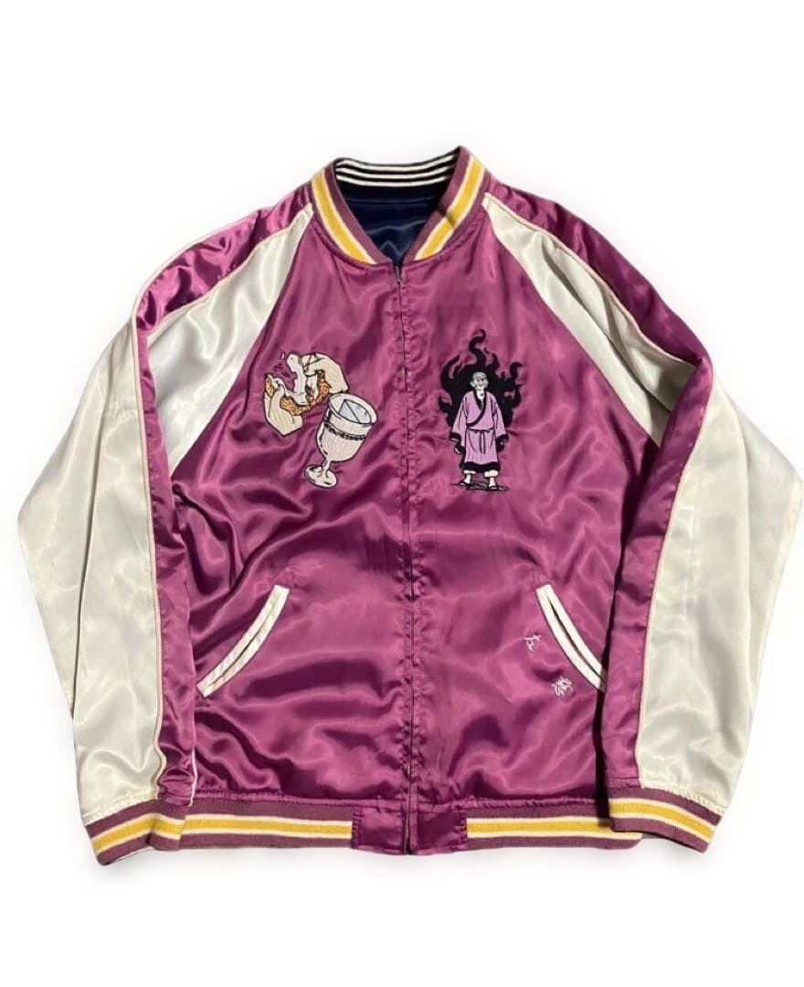 希少 横山光輝 三国志 スカジャン リバーシブル 曹操・左慈 墓場の画廊