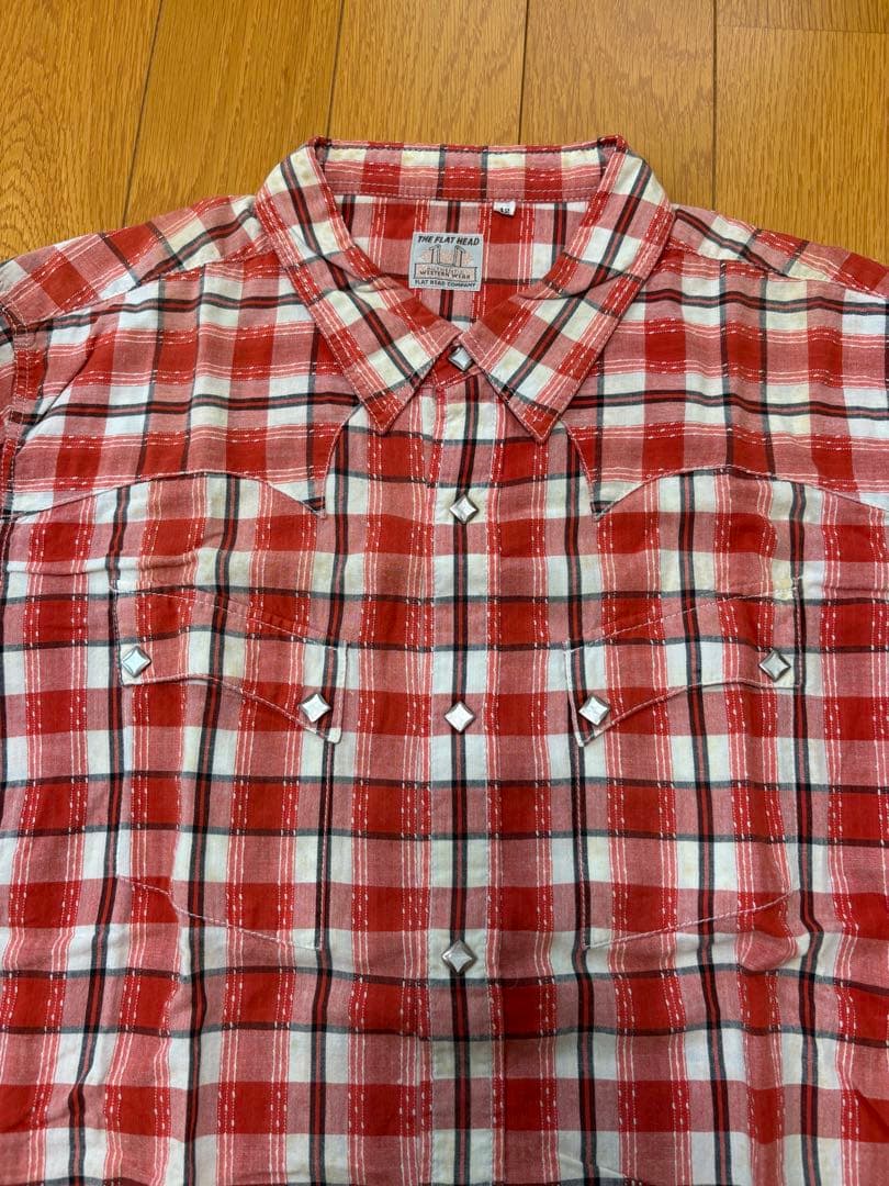 販売 中ファッション - THE FLAT HEAD チェック柄シャツ 42