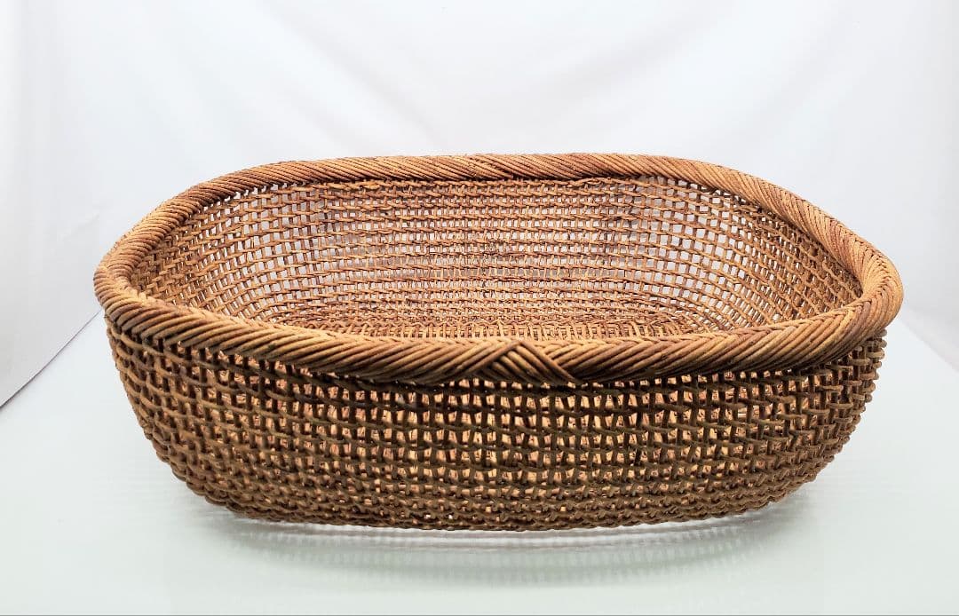 あけび　平籠　収納籠　脱衣籠　バスケット　国産 あけび 平籠 収納籠 脱衣籠 バスケット 国産