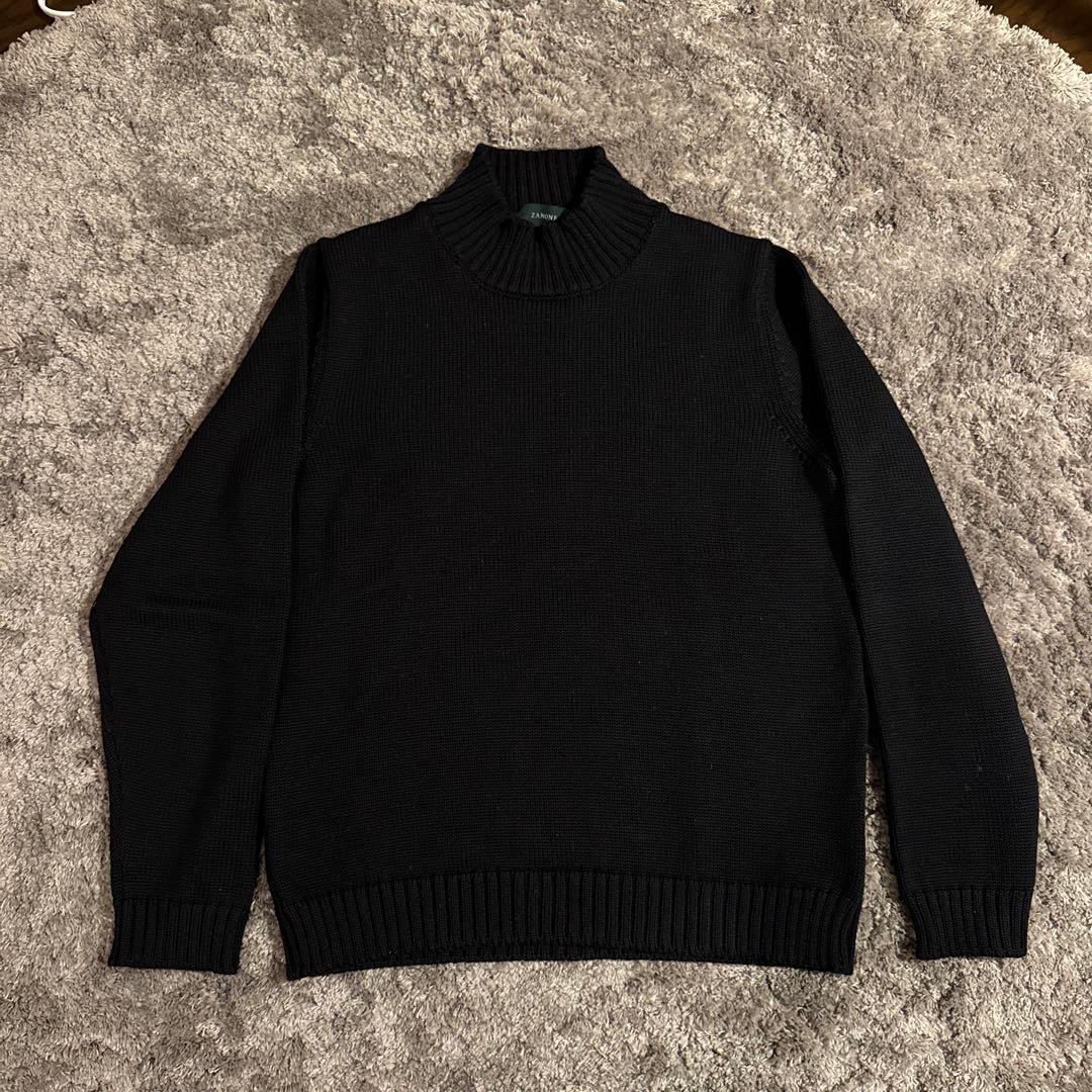 美品】ZANONE ザノーネ 5Gモックネック ブラック 46 - メルカリ