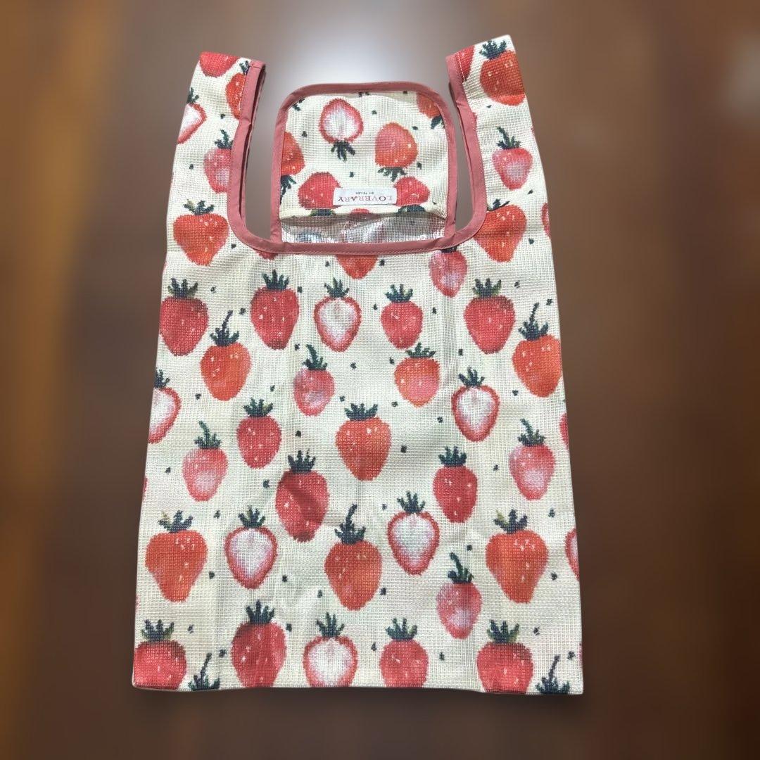 ストロベリードット メッシュ転写バッグ ラブラリー バイ フェイラー