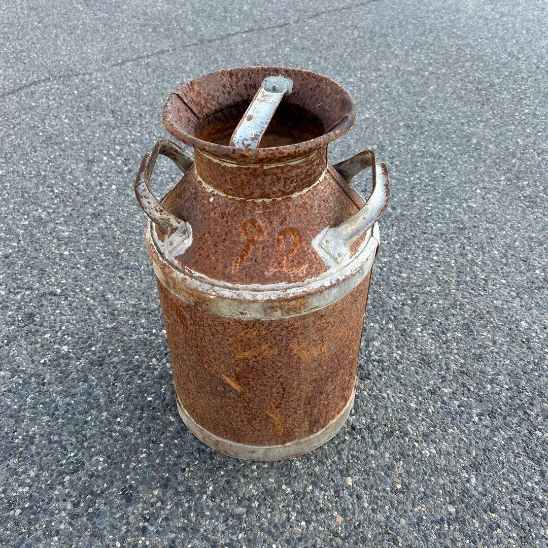ミルク缶 牛乳缶 集乳缶 アンティーク ガーデニング レトロ b34 - メルカリ