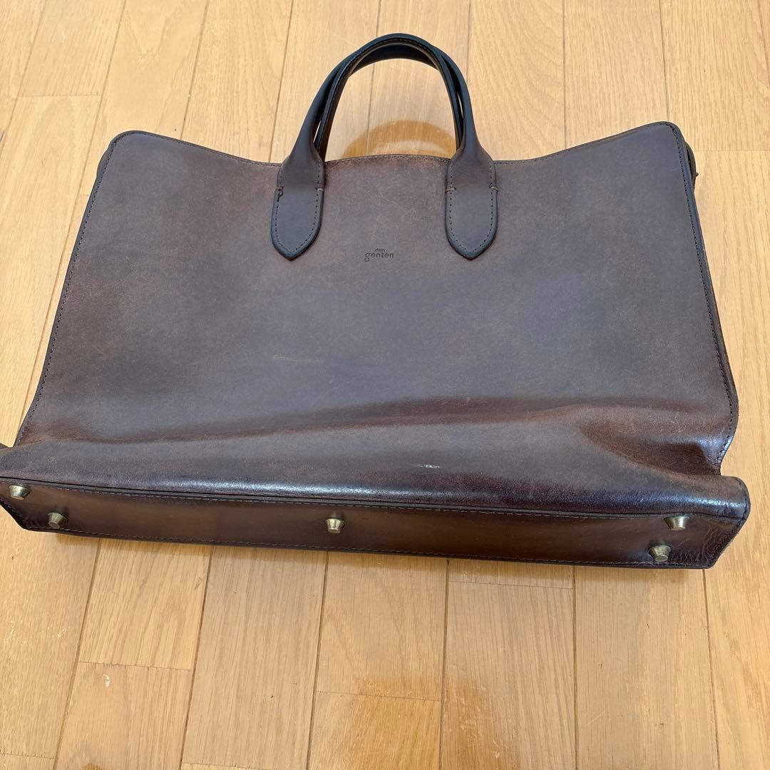 dan gentlen ブラウンレザー ビジネスバッグ