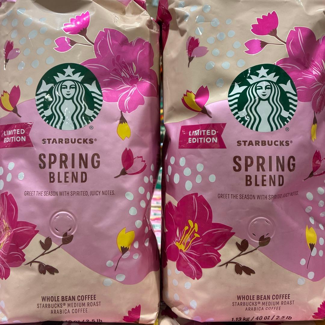 新品未開封 スターバックス スプリングブレンド豆 レギュラー (豆) 2袋