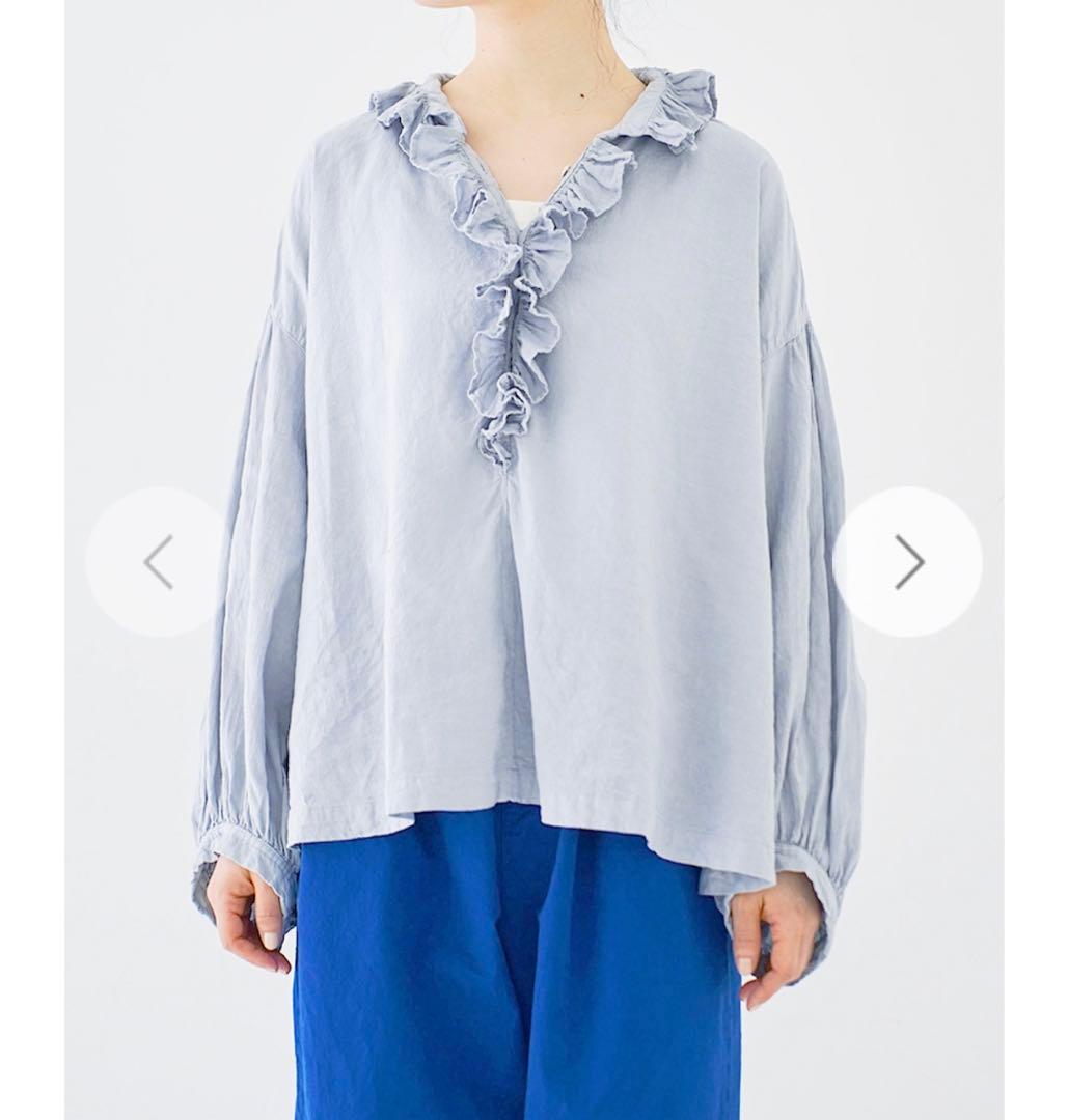 ネストローブ UpcycleLino 近江晒しフラワーカラーブラウス - メルカリ