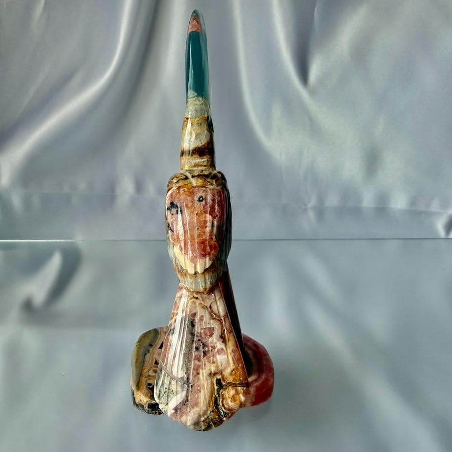 インカローズ ロードクロサイト 天然石 パワーストーン 鉱物 鳥 置物