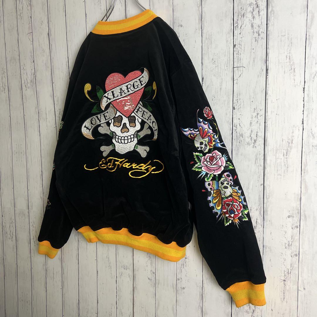 超人気モデルXL】XLARGE×Ed Hardy ☆リバーシブル・スカジャン - メルカリ