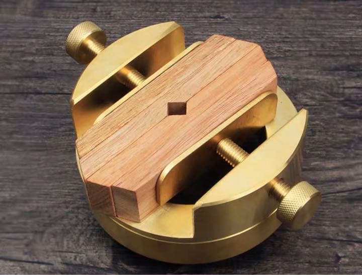 篆刻用 本格印床 黄銅製 360度自由に回せる 一体型 人気，大