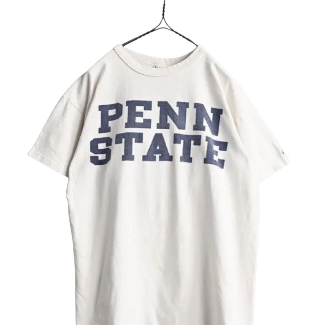 超希少&XL!VTG 1980'sチャンピオンカレッジTシャツUSA染込プリント